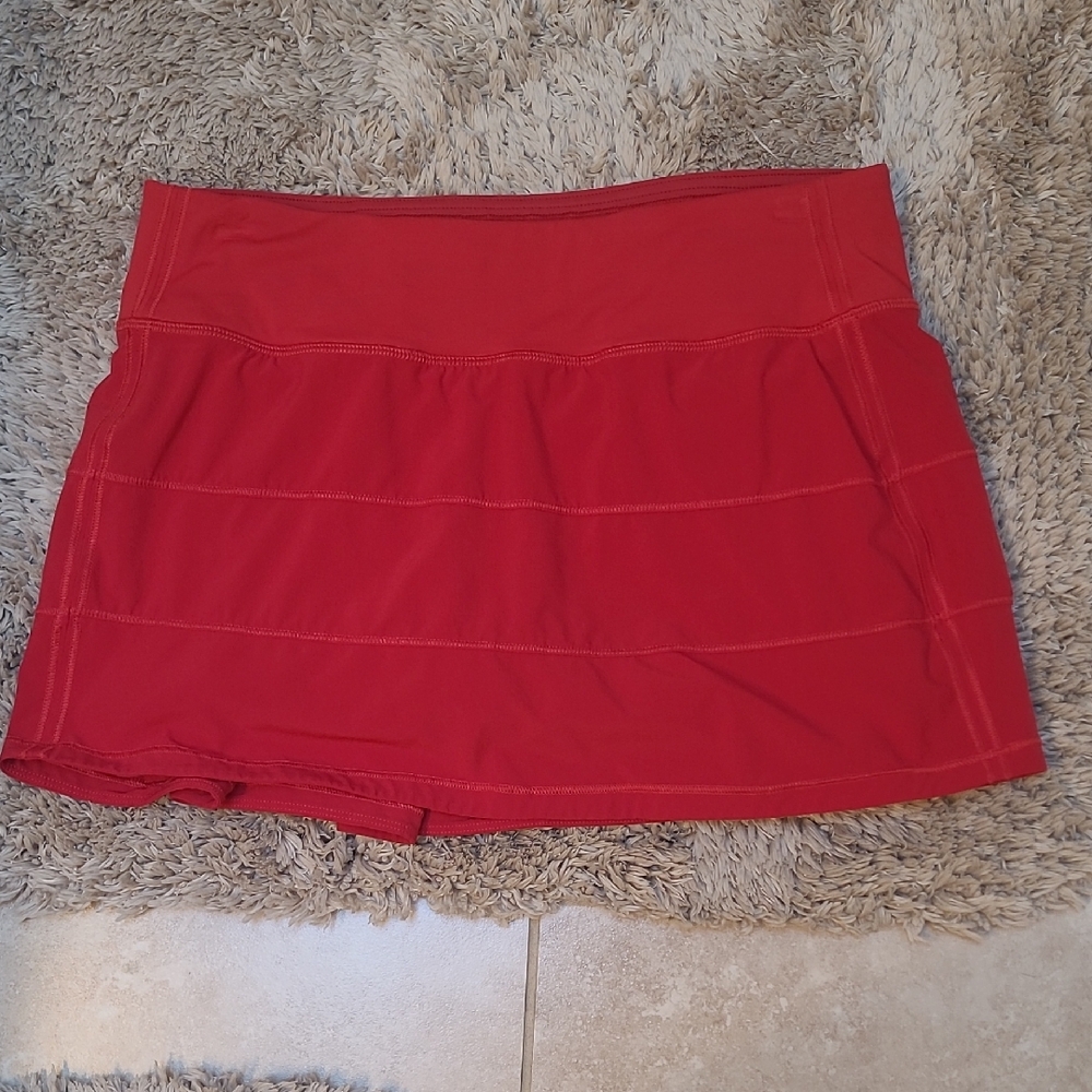 Lululemon Red Women's Pace Rival Skirt